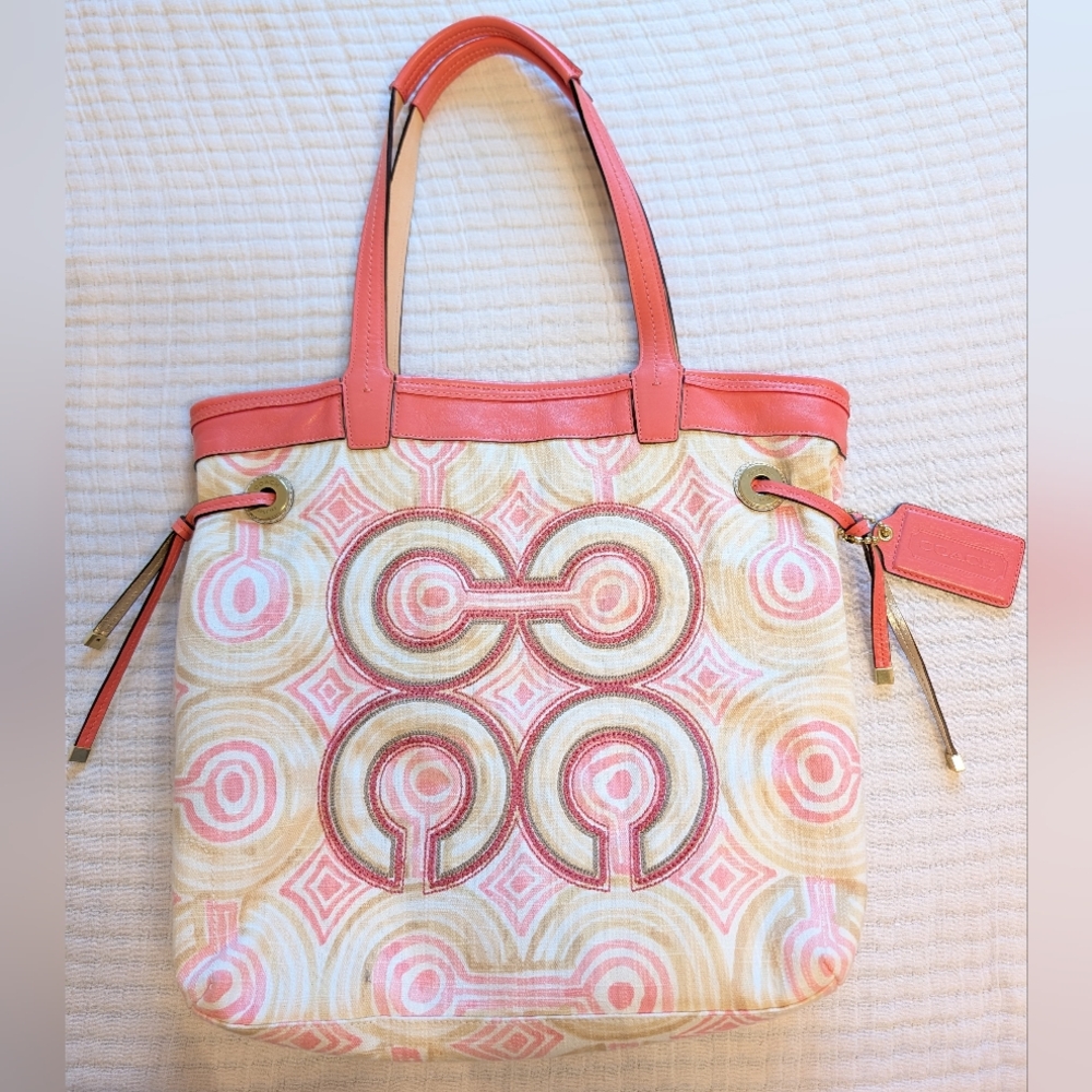 Coach Audrey Op Art Tote Bag Y2k 2000s